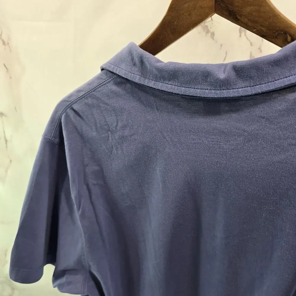 Banana Republic Shirt Mens Large Polo Purple Cotton Short Sleeve Tee Flaw